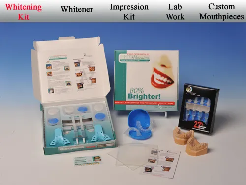 Complete professional teeth whitening kit with all components